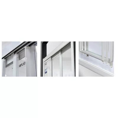 Roltechnik PD3N 900 háromrészes zuhanyajtó brillant profil transparent betét (413-9000000-00-02)