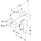 KLUDI AMEO zuhanycsap egykaros króm KL-417100575