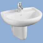 Alföldi Bázis mosdó 60 cm 1 csaplyukkal fehér (4191 60 01)