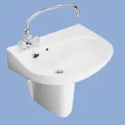 Alföldi Bázis mosdó 60 cm 1 JOBBOS csaplyukkal fehér (4196 7R 01)