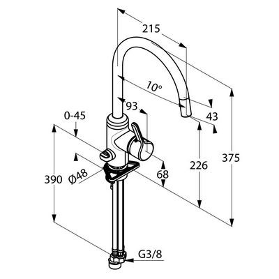Kludi BINGO STAR egykaros mosogató csaptelep többfunkciós nemesacél (428369678)
