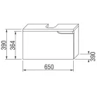 Jika Mio alsószekrény 50, 55, 60, 65 cm 1 fiókkal galérral fehér fehér (4341111715001)