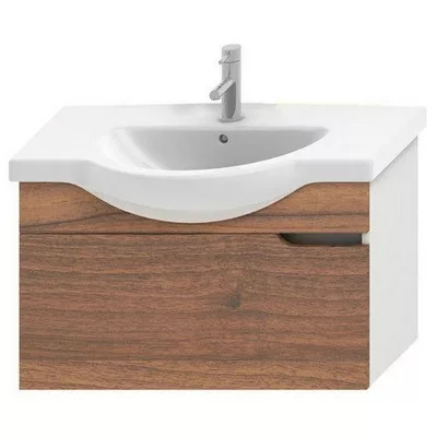 Jika Mio alsószekrény 81 cm 1 fiókkal fehér dió (4341411715061)