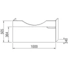 Jika Mio alsószekrény 100 cm 1 fiókkal fehér fehér (4341511715001)