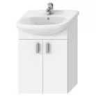 Jika Lyra pack fürdőszobaszekrény 53 cm mosdóval komplett 2 ajtóval fehér fehér (4519514323001)