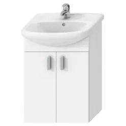   Jika Lyra pack fürdőszobaszekrény 53 cm mosdóval komplett 2 ajtóval fehér fehér (4519514323001)