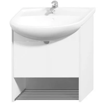 Jika Lyra Plus alsószekrény 60 cm 2 ajtóval rakodó ráccsal fehér fehér (4528310385461)