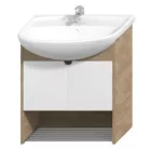 Jika Lyra Plus alsószekrény 60 cm 2 ajtóval rakodó ráccsal fehér dió (4528310385471)