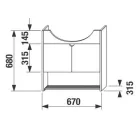 Jika Lyra Plus alsószekrény 70 cm 2 ajtóval rakodó ráccsal fehér fehér (4528410385461)