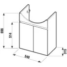 Jika Lyra alsószekrény 54 cm 2 ajtóval fehér cseresznye (4531210383131)