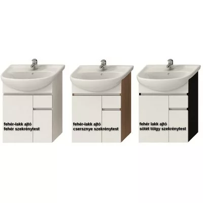 Jika Lyra alsószekrény 67 cm 2 ajtóval 1 fiókkal fehér cseresznye (4531420383131)