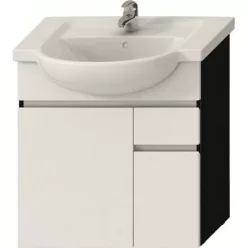   Jika Lyra alsószekrény 67 cm 2 ajtóval 1 fiókkal fehér tölgy (4531420383261)