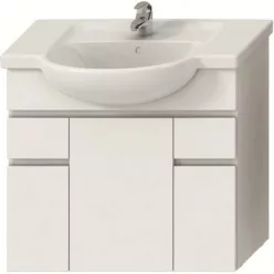   Jika Lyra alsószekrény 77 cm 3 ajtóval 2 fiókkal fehér fehér (4531520383001)