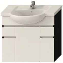   Jika Lyra alsószekrény 77 cm 3 ajtóval 2 fiókkal fehér tölgy (4531520383261)