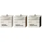 Jika Lyra alsószekrény 77 cm 3 ajtóval 2 fiókkal fehér tölgy (4531520383261)