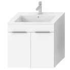 Jika Cube fürdőszobaszekrény mosdóval komplett 65 cm 2 ajtós fehér (4536011763001)