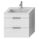 Jika Cube fürdőszobaszekrény mosdóval komplett 65 cm 2 fiókos fehér (4536021763001)