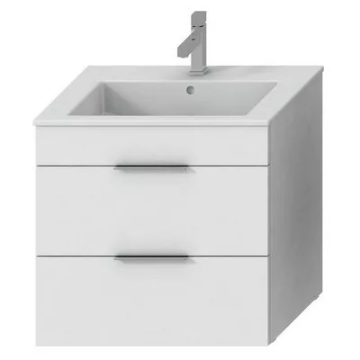 Jika Cube fürdőszobaszekrény mosdóval komplett 65 cm 2 fiókos fehér (4536021763001)