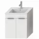 Jika Cube fürdőszobaszekrény mosdóval komplett 55 cm 2 ajtós fehér (4536111763001)