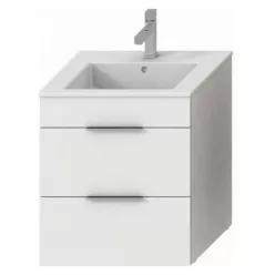   Jika Cube fürdőszobaszekrény mosdóval komplett 55 cm 2 fiókos fehér (4536121763001)