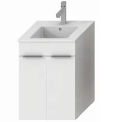   Jika Cube fürdőszobaszekrény mosdóval komplett 45 cm 2 ajtós fehér (4536211763001)