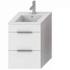   Jika Cube fürdőszobaszekrény mosdóval komplett 45 cm 2 fiókos fehér (4536221763001)
