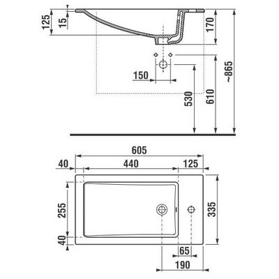 Jika Cube fürdőszobaszekrény mosdóval komplett 60 cm 2 ajtós csaplyuk oldalt fehér (4536311763001)
