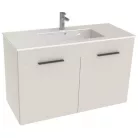 Jika Cube fürdőszobaszekrény mosdóval komplett 100 cm 2 ajtós fehér (4536511763001)