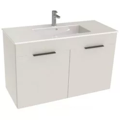   Jika Cube fürdőszobaszekrény mosdóval komplett 100 cm 2 ajtós fehér (4536511763001)