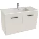 Jika Cube fürdőszobaszekrény mosdóval komplett 100 cm 2 ajtós fehér (4536511763001)