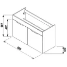 Jika Cube fürdőszobaszekrény mosdóval komplett 100 cm 2 ajtós fehér (4536511763001)