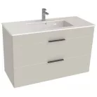 Jika Cube fürdőszobaszekrény mosdóval komplett 100 cm 2 fiókos fehér (4536521763001)