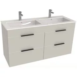   Jika Cube fürdőszobaszekrény dupla mosdóval komplett 120 cm 2 fiókos fehér (4536621763001)