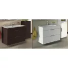 Jika Cube fürdőszobaszekrény mosdóval komplett 80 cm 2 fiókos fehér (4537621763001)