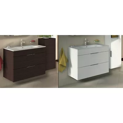 Jika Cube fürdőszobaszekrény mosdóval komplett 80 cm 2 fiókos fehér (4537621763001)