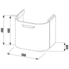 Jika Olymp Deep íves alsószekrény 58 cm 1 fiókkal arany tölgy (4541334343411)