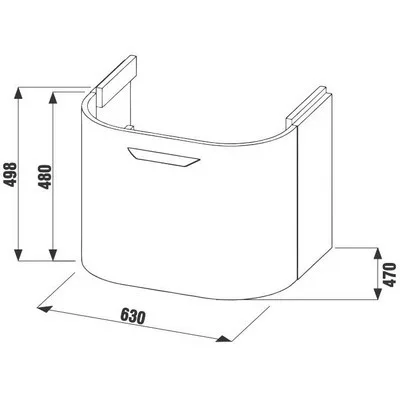 Jika Olymp Deep íves alsószekrény 63 cm 1 fiókkal kőris (4541344343401)