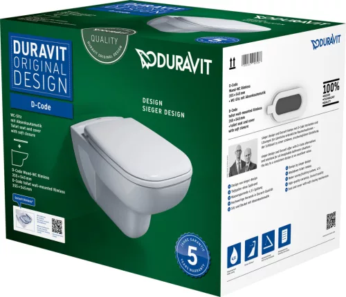 Duravit D-Code Fali WC-szett 545 mm (45700900A1)