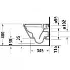 Duravit D-Neo fali kompakt Rimfree WC SZETT rejtett rögzítés (45880900A1)