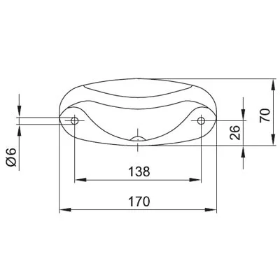 Alföldi kerámia szappantartó közepén lyukkal (4650 00 01)