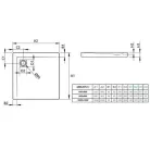 Radaway Argos C lapos zuhanytálca szifonnal 4AC1010-01