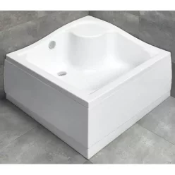 Radaway Korfu C szögletes zuhanytálca mély szifonnal 4C88400-03 rajz