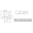 Radaway Korfu E aszimmetrikus zuhanytálca előlappal balos mély 4E81400-03L