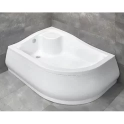 Radaway Korfu E aszimmetrikus zuhanytálca előlappal balos mély 4E91240-03L műszaki rajz