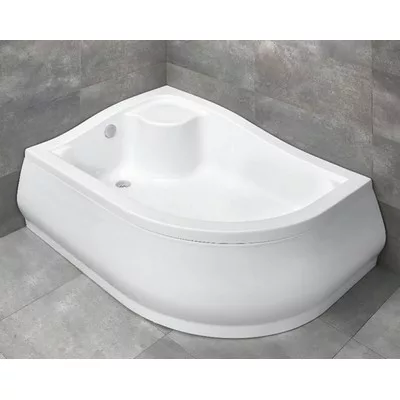 Radaway Korfu E aszimmetrikus zuhanytálca előlappal balos mély 4E91240-03L műszaki rajz