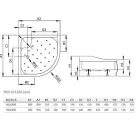 Radaway Korfu A mélyített íves zuhanytálca szifonnal 800 mm 4S88400-03