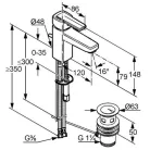 Kludi Q-BEO egykaros mosdó csaptelep automata leeresztővel króm (500230575)