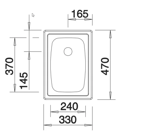 Blanco Top EE - Mosogató, 330x470 mm, rozsdamentes acélból készült 501067