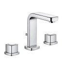 Kludi Q-BEO háromlyukas mosdó csaptelep automata leeresztővel króm (501430542)