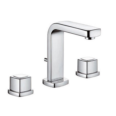 Kludi Q-BEO háromlyukas mosdó csaptelep automata leeresztővel króm (501430542)